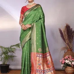RUNAYA NX Woven Design Zari Banarasi Saree-image-71