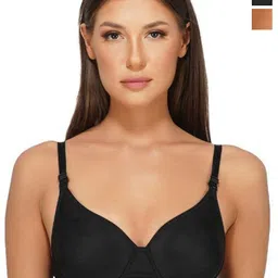INGRID Pack of 2 Solid Lightly Padded Medium Coverage Bra-3