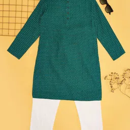 indus route by Pantaloons Boys Colourblocked Pure Cotton Kurta With Pyjamas-picture-23