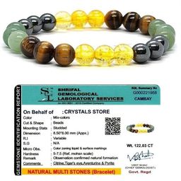 Divine souvenirs Unisex Artificial Beaded Elasticated Bracelet-48