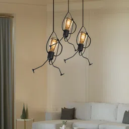 KINIS Black & Beige Quirky Ceiling Lamp-1