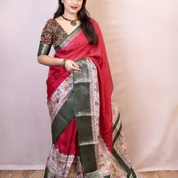 BerMondsey Woven Design Zari Banarasi Saree-picture-30