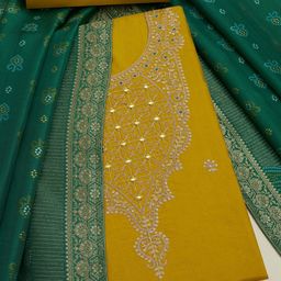 Soch Floral Embroidered Sequinned Unstitched Dress Material-image-23