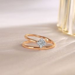Mia by Tanishq 14 KT Rose Gold Diamond-Studded Sleek Chic Finger Ring - 2.56 g-image-42