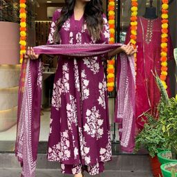 KERI PERRY Women Floral Printed Regular Kurta with Palazzos & With Dupatta-picture-15