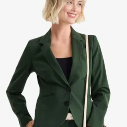 BAESD Notched Lapel Collar Single-Breasted Blazer-image-63