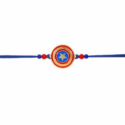 Kizzi Thread Captian America Shield Kids Rakhi-image-7