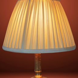 Lampenschirm India White Cotton Frusturical Shaped Lampshade-45