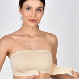 Tomkot Strapless Front-Closure Bandeau Bra Non Padded tube Bra for Women-picture-50