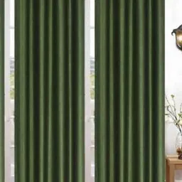 BELLA TRUE Green 5 Pieces Printed Long Door Curtains-image-24