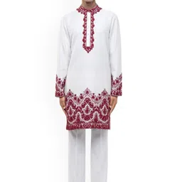 SDS By Kushal Shah Men Floral Printed Regular Kurta with Trousers-image-22