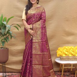 Royal Rajgharana Saree Ethnic Motifs Woven Design Zari Art Silk Banarasi Saree-picture-39