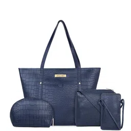 LEGAL BRIBE Set Of 4 Textured Structured Tote Bags-2