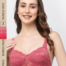 Docare Pack of 2 Non-Padded Lace Bralette Bra-image-83