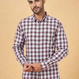 BYFORD by Pantaloons Gingham Checked Slim Fit Twill Pure Cotton Casual Shirt-picture-32