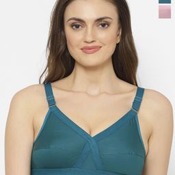 Floret Pack Of 2 Full Coverage Non Padded Everyday Bra With All Day Comfort-8