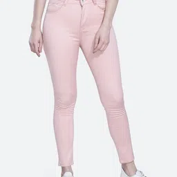 FCK-3 Women Peach Frisky Relaxed Fit High-Rise Stretchable Cotton Jeans-52