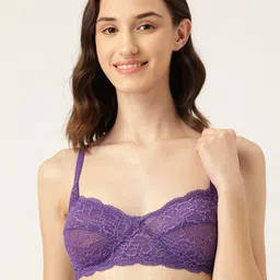 Leading Lady Women Pack Of 2  Floral Non Padded Nylon Bralette Bra-image-86