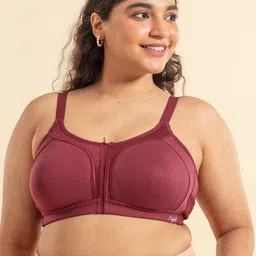 Nykd Plus Size Seamless Full Support M-Frame Cotton Full Coverage Bra - NYB101-19