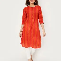 max Striped Cotton Straight Kurta-image-16