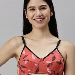 Kryptic Women Printed Cotton Full Coverage Non-Padded Everyday Bra-picture-0