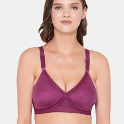 Souminie Purple Solid Non Padded Minimizer Bra-image-84