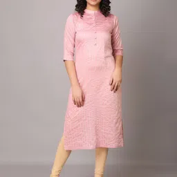 V TRADITION Women Pink Chanderi Silk Kurta-image-96