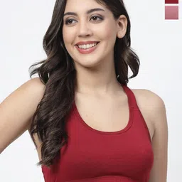 Docare Pack Of 2 Full Coverage Non Padded Workout Bra- All Day Comfort image 1