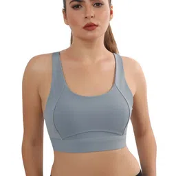 Bella Voste Rapid-Dry Full Coverage Seamless Lightly Padded Workout Bra-360 Degree Support-56