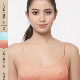 College Girl Pack Of 2 Non Padded Non-Wired Full Coverage High Support Cotton Sports Bra-17