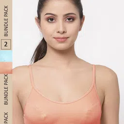 College Girl Pack Of 2 Non-Padded All Day Comfort Cotton Sports Bra-image-75