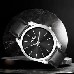 WROGN Men Leather Straps Analogue Watch WR-6603-Black-86
