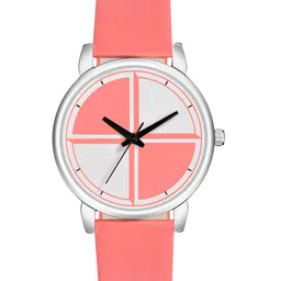 PERCLUTION ENTERPRISE Women Pink Printed Dial & Pink Leather Straps Analogue Watch PE358-21