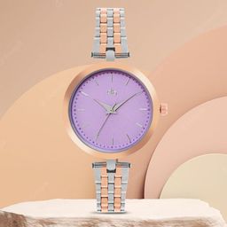 DressBerry Women Purple Bracelet Style Straps Analogue Watch DB_SS23_16A-19