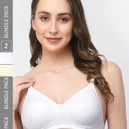 College Girl Pack Of 2 Full Coverage Backless Cotton T-Shirt Bra-picture-14