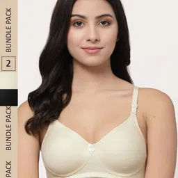 College Girl Pack of 2 Cotton T-shirt Bra - Lightly Padded-picture-56