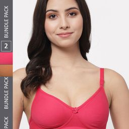 Docare Pack of 2 Full Coverage Lightly Padded Cotton T-Shirt Bras With All Day Comfort-picture-27