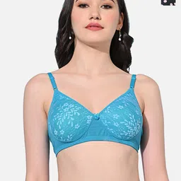 FIMS Pack Of 2 Floral Self Design Seamless Lightly Padded Bra With All Day Comfort-55