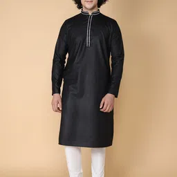 TABARD Men Mandarin Collar Cotton Kurta-picture-48