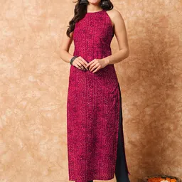 Meeranshi Bandhani Printed Cotton Kurta-picture-20