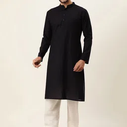 Kryptic Mandarin Collar Pure Cotton Kurta-picture-20