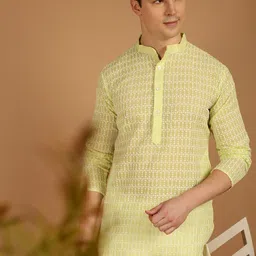 SOJANYA Ethnic Motifs Embroidered Pure Cotton Kurta-picture-28