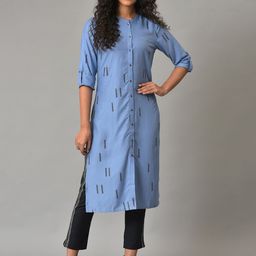 W Geometric Printed Straight Regular Kurta-12