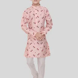 SHIWAM ETHNIX Boys Floral Printed Straight Kurta-image-21