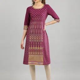 AURELIA Ethnic Motifs Printed Pure Cotton Kurta-88