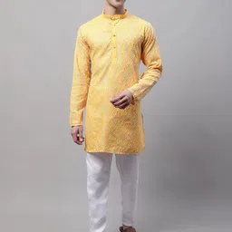 Jompers Embroidered Mandarin Collar Thread Work Straight Kurta-40