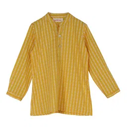 My Little Lambs Boys Geometric Printed Mandarin Collar Kurta-49