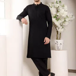 MULTI SHADES Men Ethnic Motifs Embellished Thread Work Kurta-picture-20
