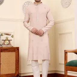 MULTI SHADES Men Ethnic Motifs Embellished Thread Work Kurta-image-58