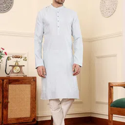MULTI SHADES Men Ethnic Motifs Embellished Thread Work Kurta-image-43